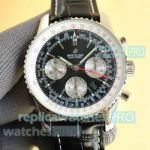 AAA Swiss Replica Breitling Navitimer Chronograph Watch new 43mm Black/Silver Dial